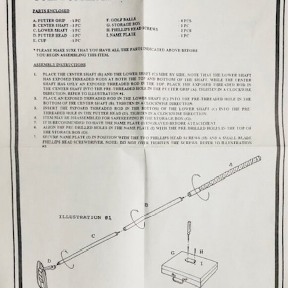 Bombay Company Portable Golf Putter Set in Wood Case - Picture 8 of 8